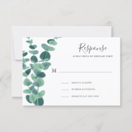 Vackra Eukalyptus Bröllop RSVP-kort OSA Kort
