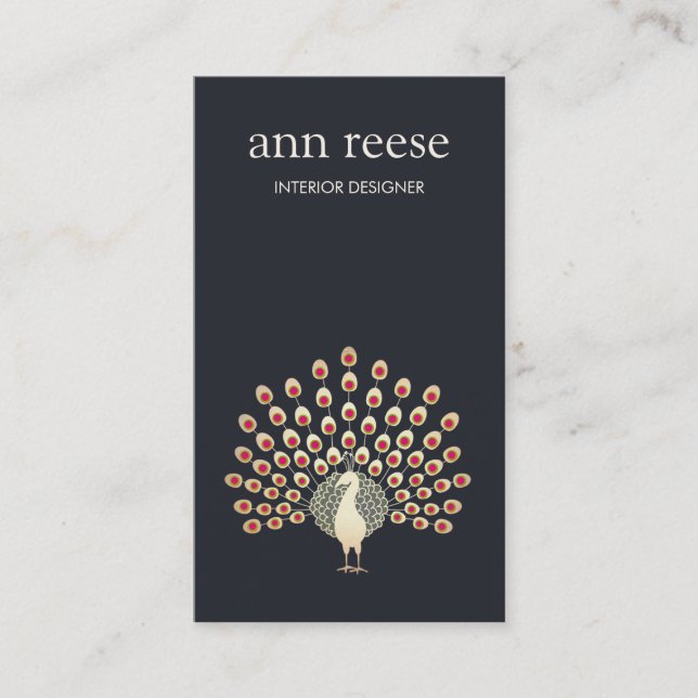 Vackra exotiska boskapsuppfödare visitkort (Framsida)