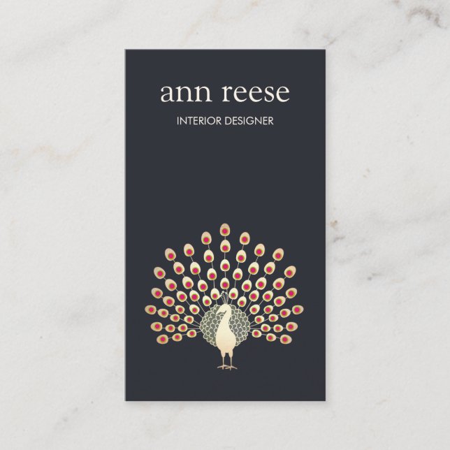 Vackra exotiska boskapsuppfödare visitkort (Framsida)