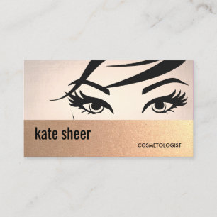 Vackra Eyelash och Brows Cosmetolog Visitkort