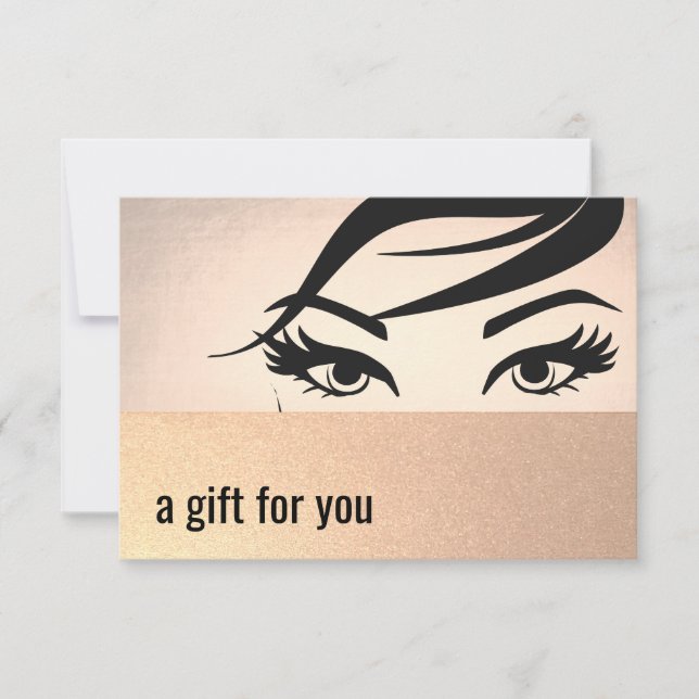 Vackra Eyelash och Brows Gift Certificate (Framsida)