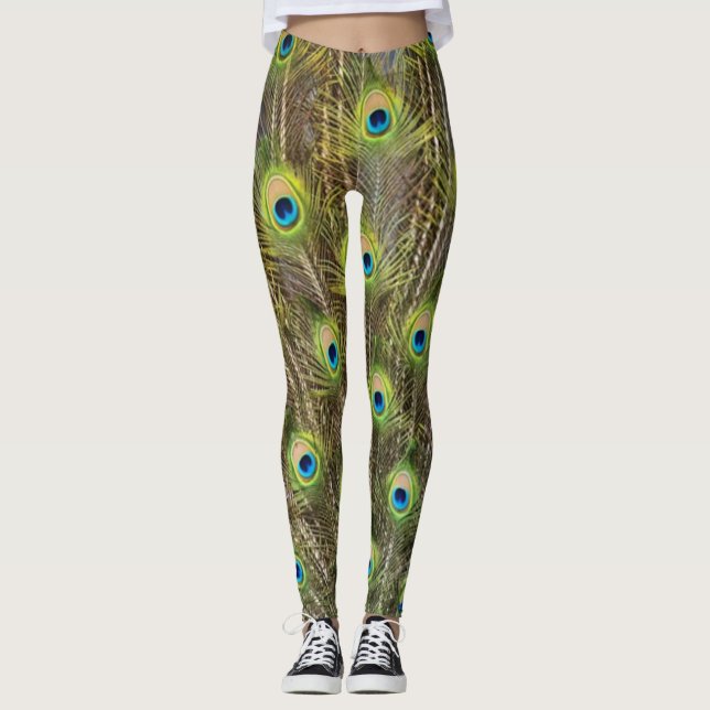 Vackra fågelfjädrar leggings (Framsida)