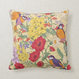 Vackra fåglar och Garden Kudde