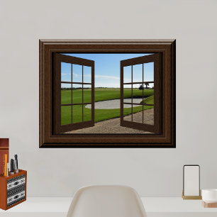 Vackra Fake Window View Golf Course Poster