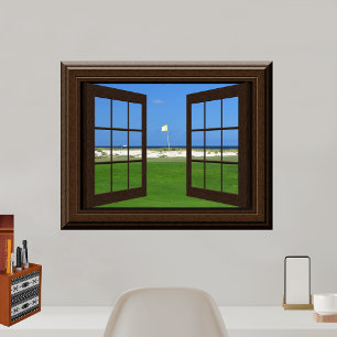 Vackra Fake Window View Golf Course Poster