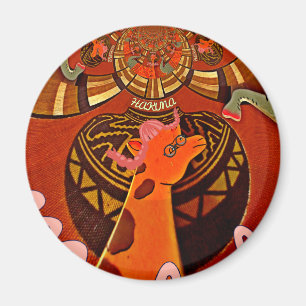 Vackra Fantastisk Giraffe kärlek safari-djur Magnet