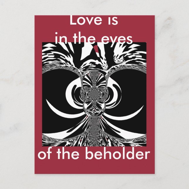 Vackra fantastisk - svart utskrift vykort (Framsida)