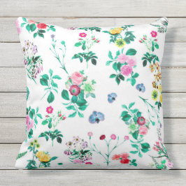 Vackra färgade Blommigtar Blommor utomhus Utomhuskudde