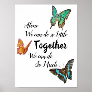 Vackra färgade fjärilar Motivering Poster
