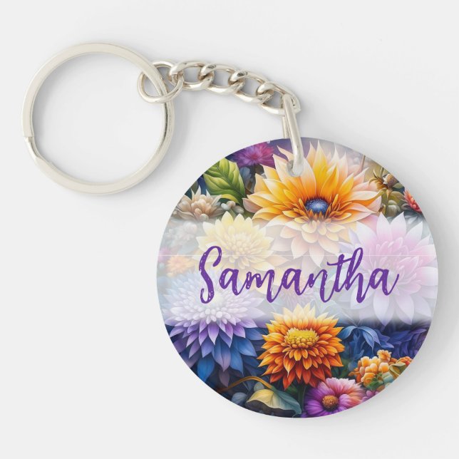 Vackra färgglada digitala Ai-konst blommor  (Framsidan)