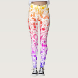 Vackra färgglada geometriska cirklar leggings