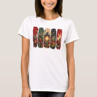 VACKRA FÄRGGLADA HELGDAGAR JUL PENSeldrag T Shirt