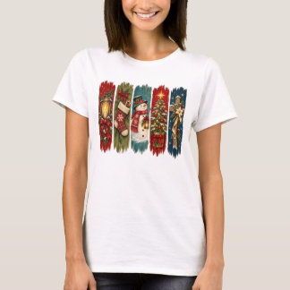 VACKRA FÄRGGLADA HELGDAGAR JUL PENSeldrag T Shirt