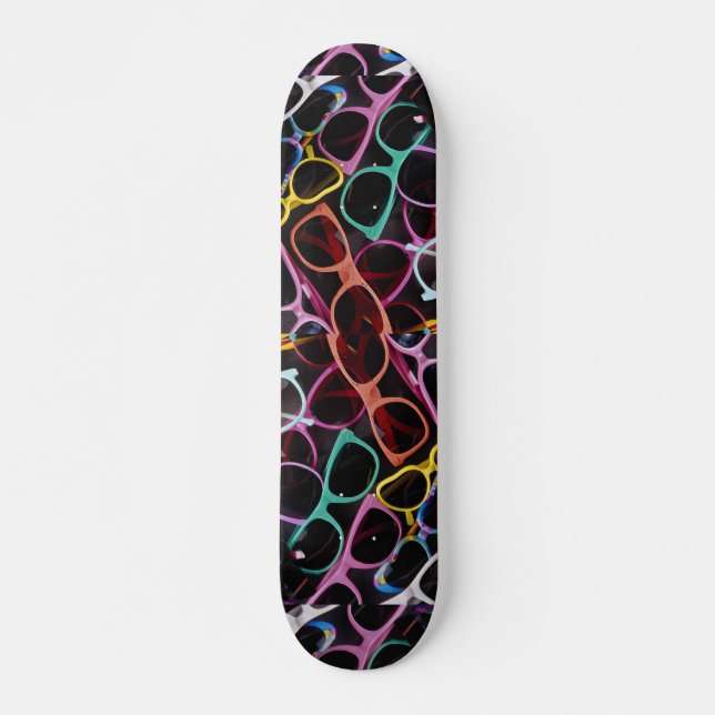 Vackra färgglada solglasögon old school skateboard bräda 21,6 cm (Framsida)