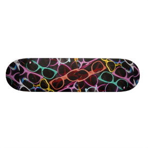 Vackra färgglada solglasögon old school skateboard bräda 21,6 cm