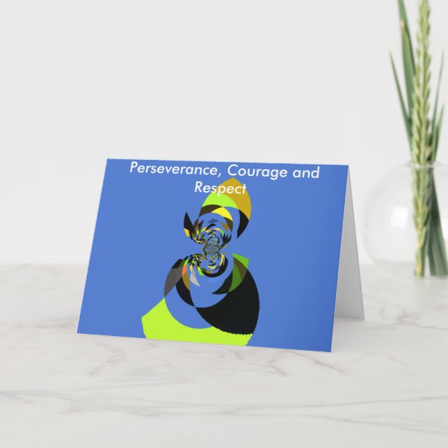 Vackra färgrika kvinnliga silhuett illustrationer kort (Framsida)