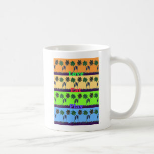 Vackra, färgstarka Eat Kärlek Play-Blommigt Kaffemugg