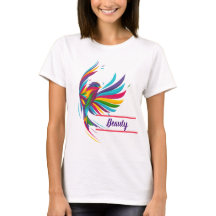 Vackra, färgstarka fågelkvinnor T-Shirt