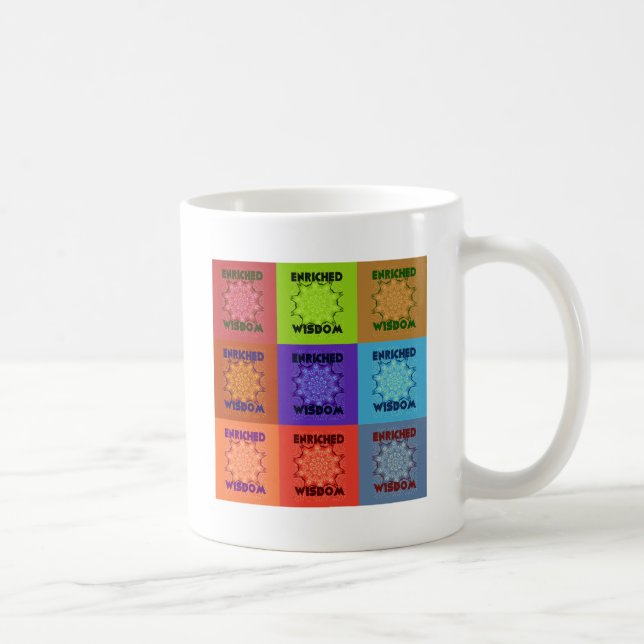 Vackra färgstarka fantastisk - berikad visdomspost kaffemugg (Höger)