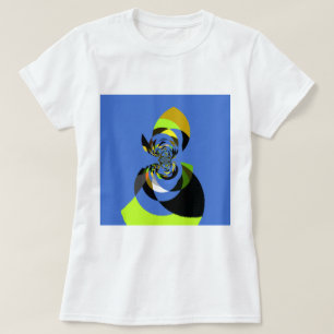 Vackra, färgstarka, honsilhuetter Illustrationer Tee