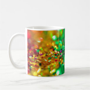 Vackra färgstarka kristaller kaffemugg