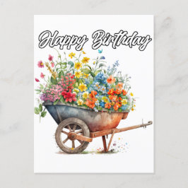 Vackra färska blommor Grattis på födelsedagen Vykort