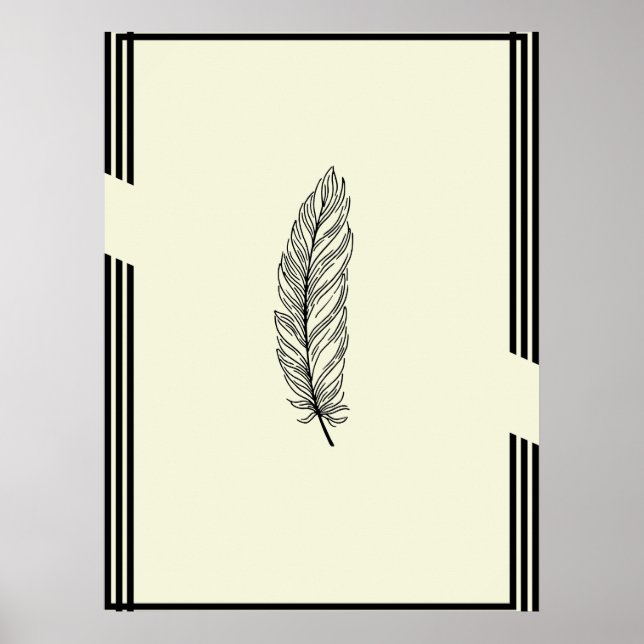 Vackra Feather Wall Poster (Framsidan)