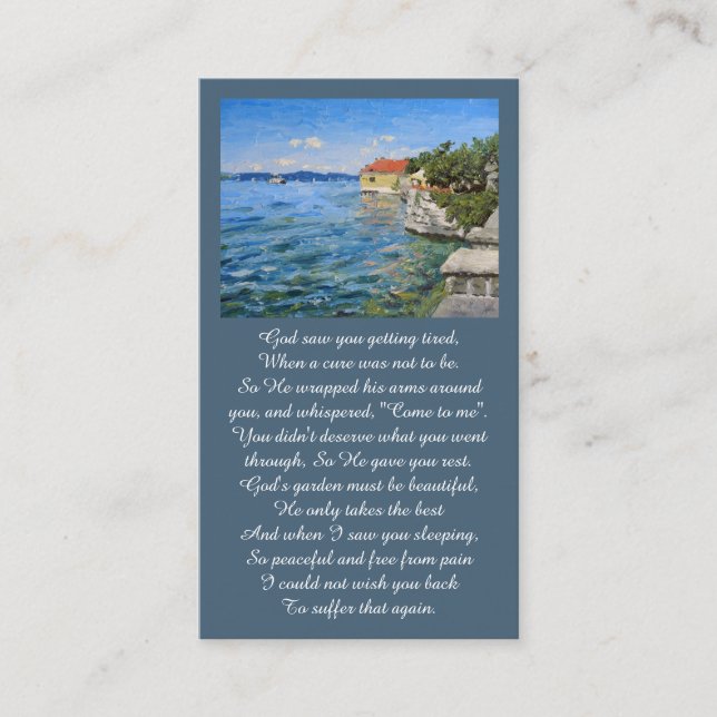 Vackra Firande i Life Prayer Card Visitkort (Framsida)