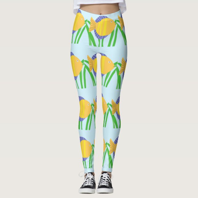 vackra fiskkonst leggings (Framsida)