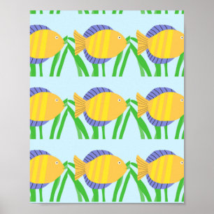vackra fiskkonst poster