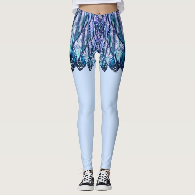 Vackra fjädrar - Exotic Mini Skirt - Blue Leggings (Framsida)