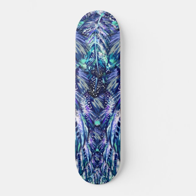 Vackra fjädrar - Exotisk flygande Mini Skateboard Bräda 18,5 Cm (Framsida)