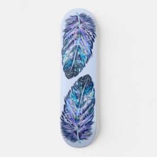 Vackra fjädrar - välj din favoritfärg mini skateboard bräda 18,5 cm