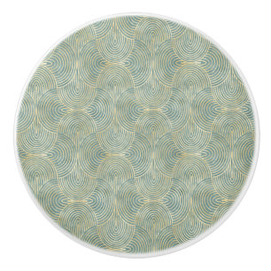 Vackra,fläkt,konsthund,mönster,grönt färg,gre knopp