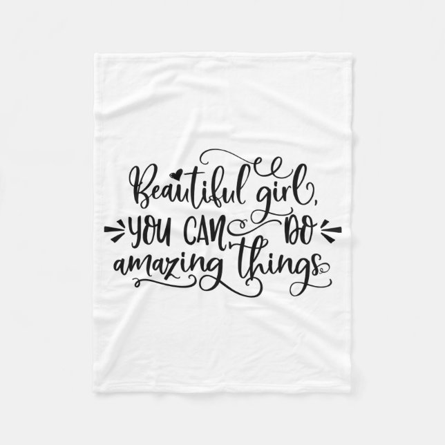 Vackra flicka du kan göra Fantastisk Flickan Resa Fleecefilt (Framsidan)