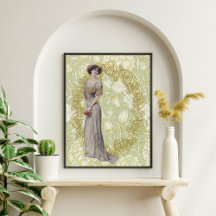 Vackra flickor och blommor Decoupage Tissue Paper
