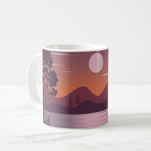 Vackra flodnaturscenen kaffemugg (Framsida vänster)