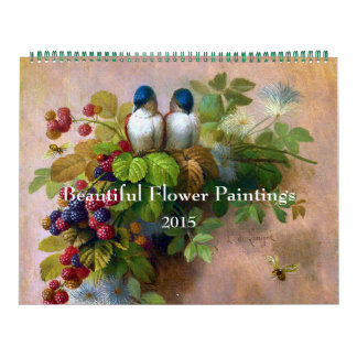Vackra Flower Paintings Kalender