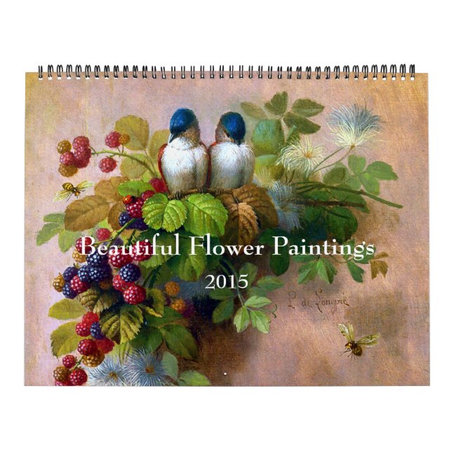 Vackra Flower Paintings Kalender (Omslag)