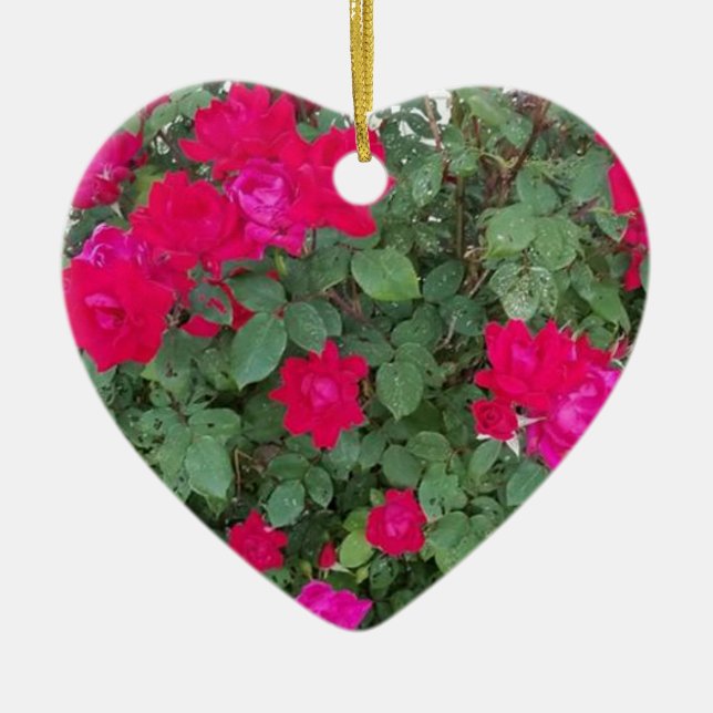 Vackra Flowers Julgransprydnad Keramik (Framsidan)