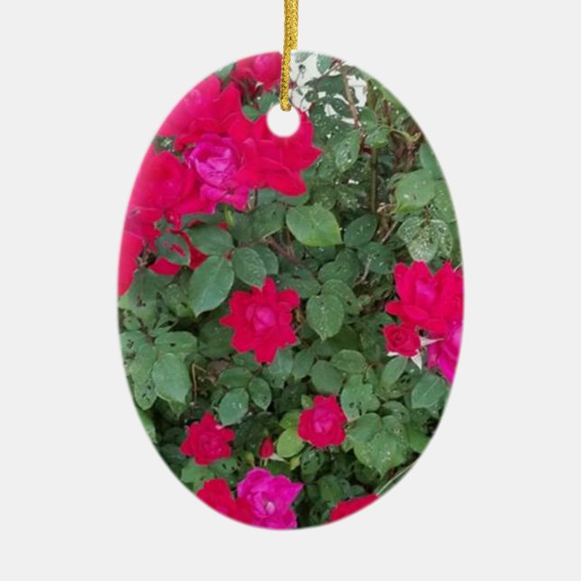 Vackra Flowers Julgransprydnad Keramik (Framsidan)