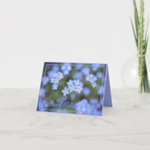 Vackra Förgätmigej blommor Morsdagskort