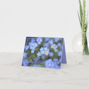 Vackra Förgätmigej blommor Morsdagskort Kort
