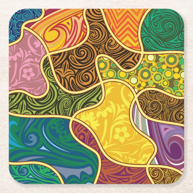 Vackra former för Abstrakt Underlägg uppsättning (Framsidan)