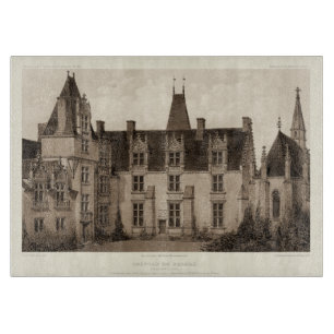 Vackra Fransken Chateau i Sepia Tones