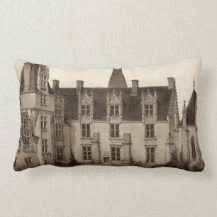 Vackra Fransken Chateau i Sepia Tones Lumbarkudde
