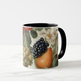 Vackra frukter och blommor i Fransk Stil Mugg