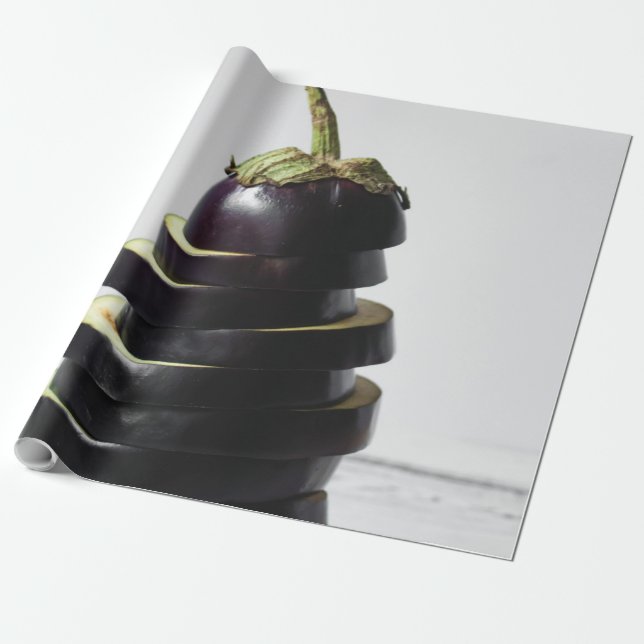 Vackra frukter och grönsaker presentpapper (Utrullad)