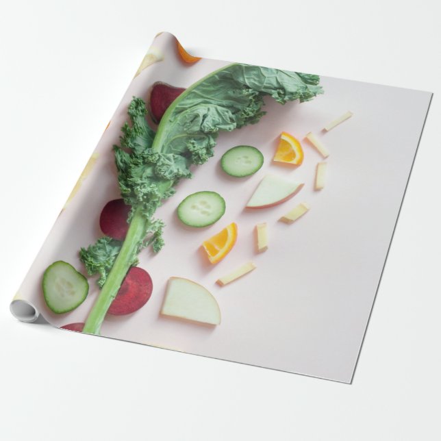 Vackra frukter presentpapper (Utrullad)