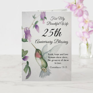 Vackra frun 25-årsjubileum Blessing Kort